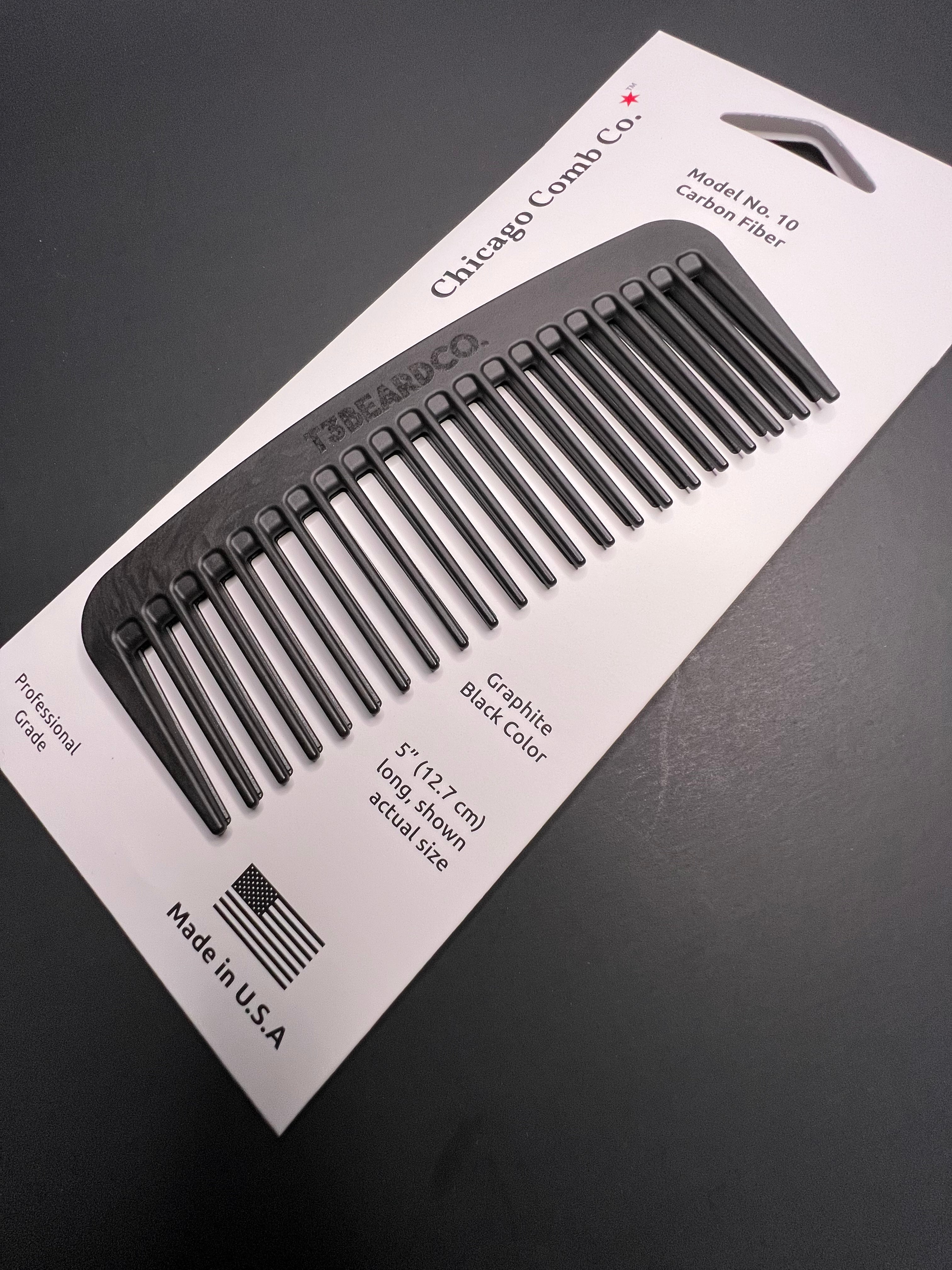 Model Carbon Fiber Comb by Chicago Comb Co.